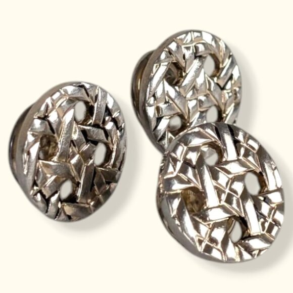 Vintage Swank Kum-A-Part Snap Cufflinks (3 of 4 Pieces) - Picture 3 of 7